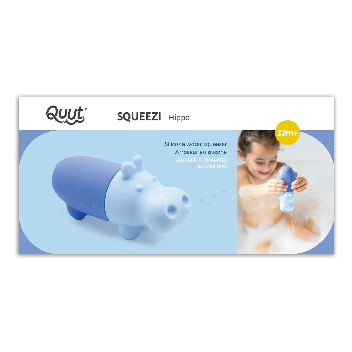 Quut - Squeezi Hippo Badewannenspielzeug | Blau