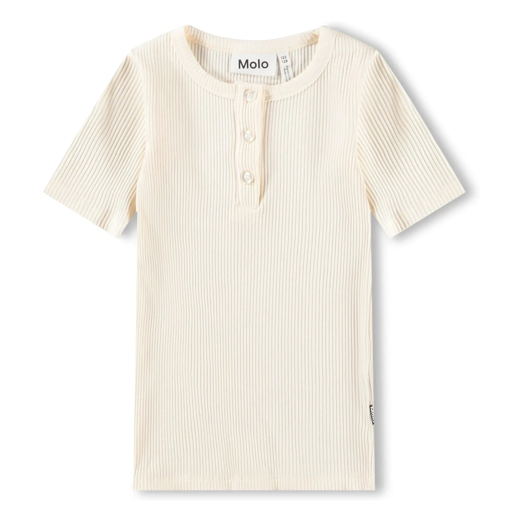 Molo - Rosey Cord-T-Shirt mit Knopfleiste | Ivory