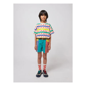 Bobo Choses - Shorts aus Bio-Baumwolle mit Farbblock | Türkis