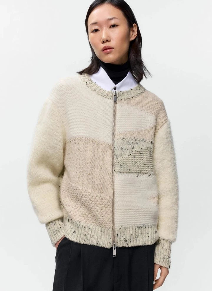 Cordera - Melierte Merinowolljacke | Beig