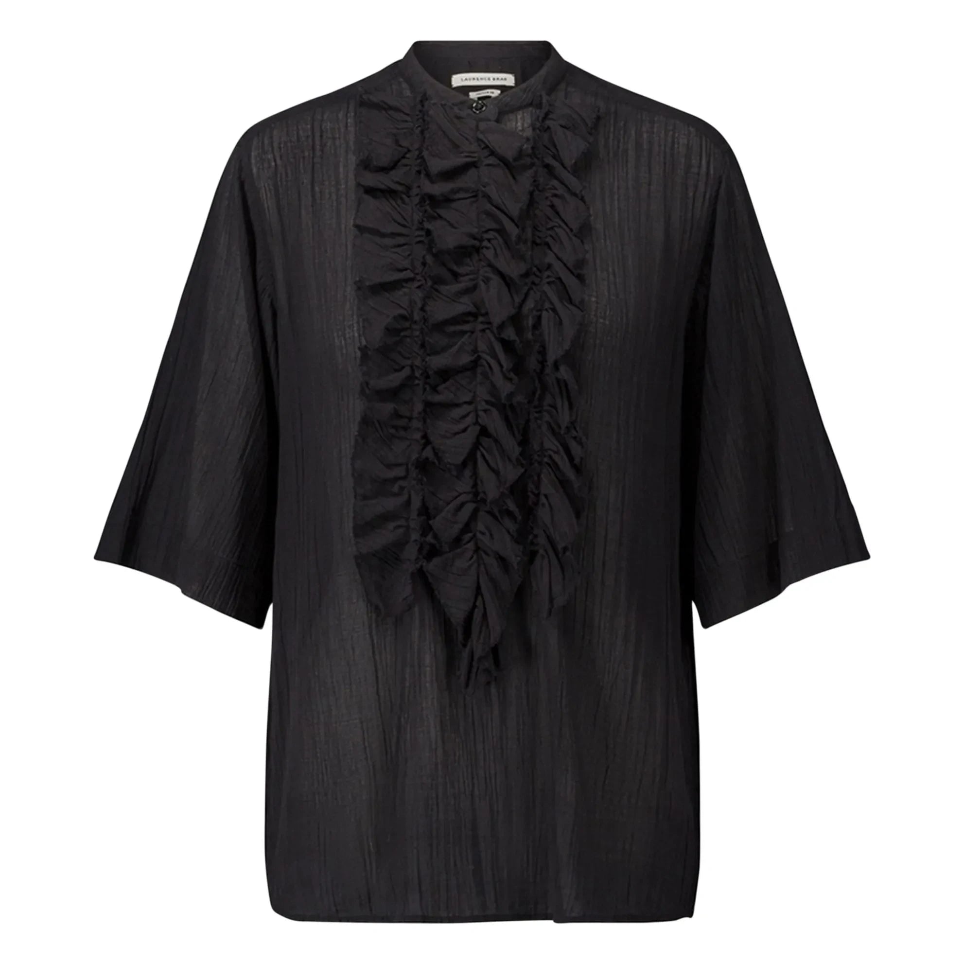 Laurence Bras - Bluse Magrita Kurz Baumwolle | Schwarz