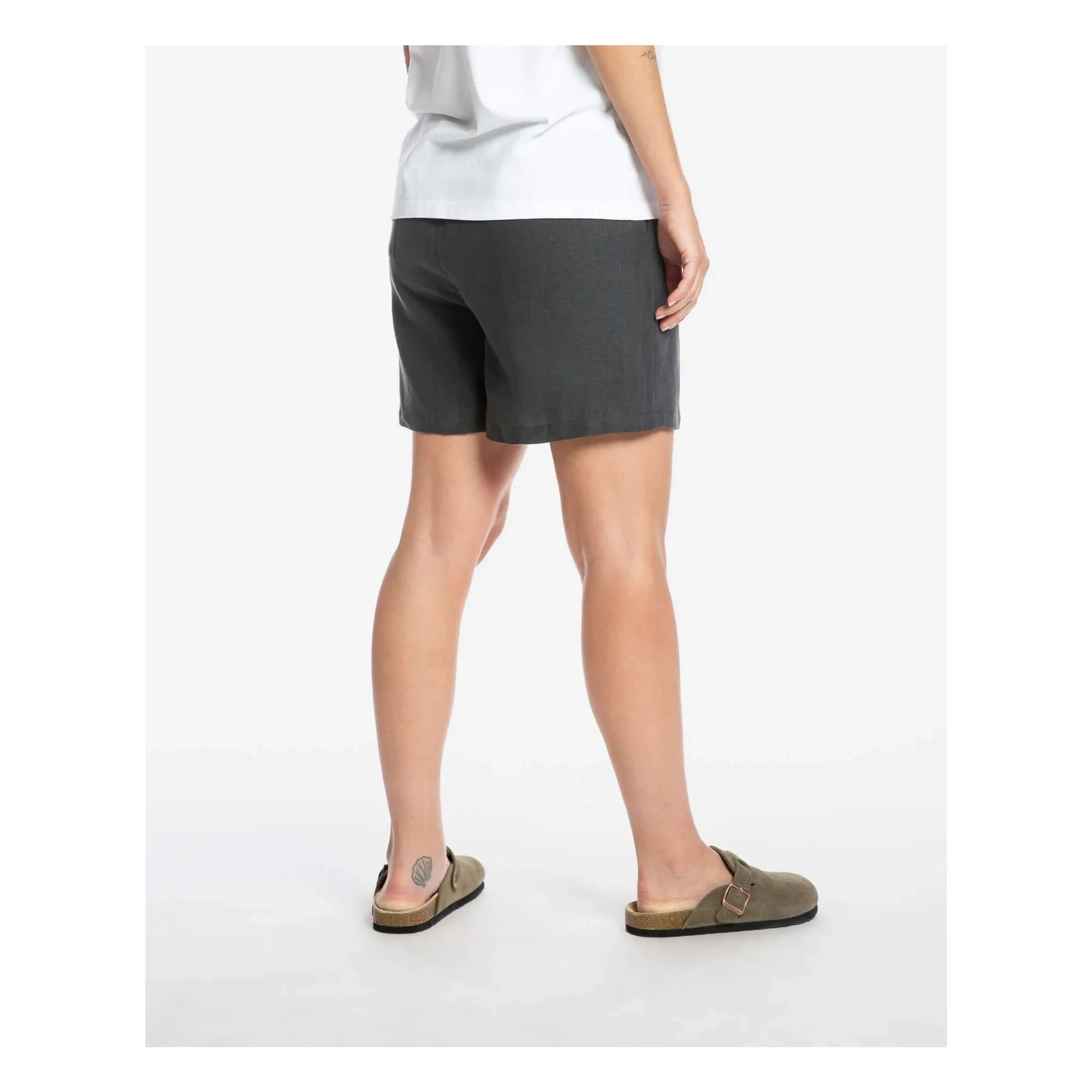 Matona - Leinen-Shorts | Dunkelgrau
