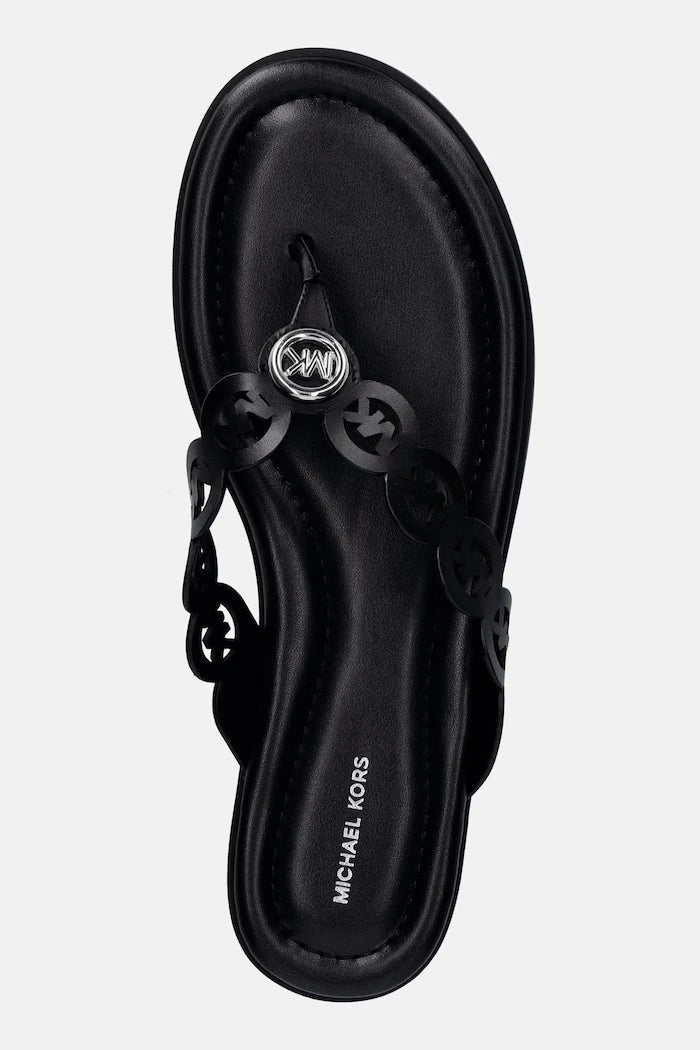 MICHAEL Michael Kors kadın deri parmak arası terlik Janie Thong Sandal