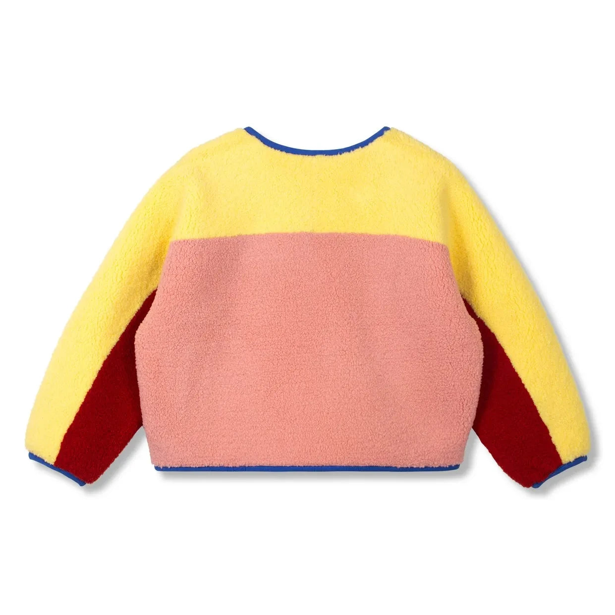 Wynken - Renk Bloklu Sherpa Ceket | Pembe