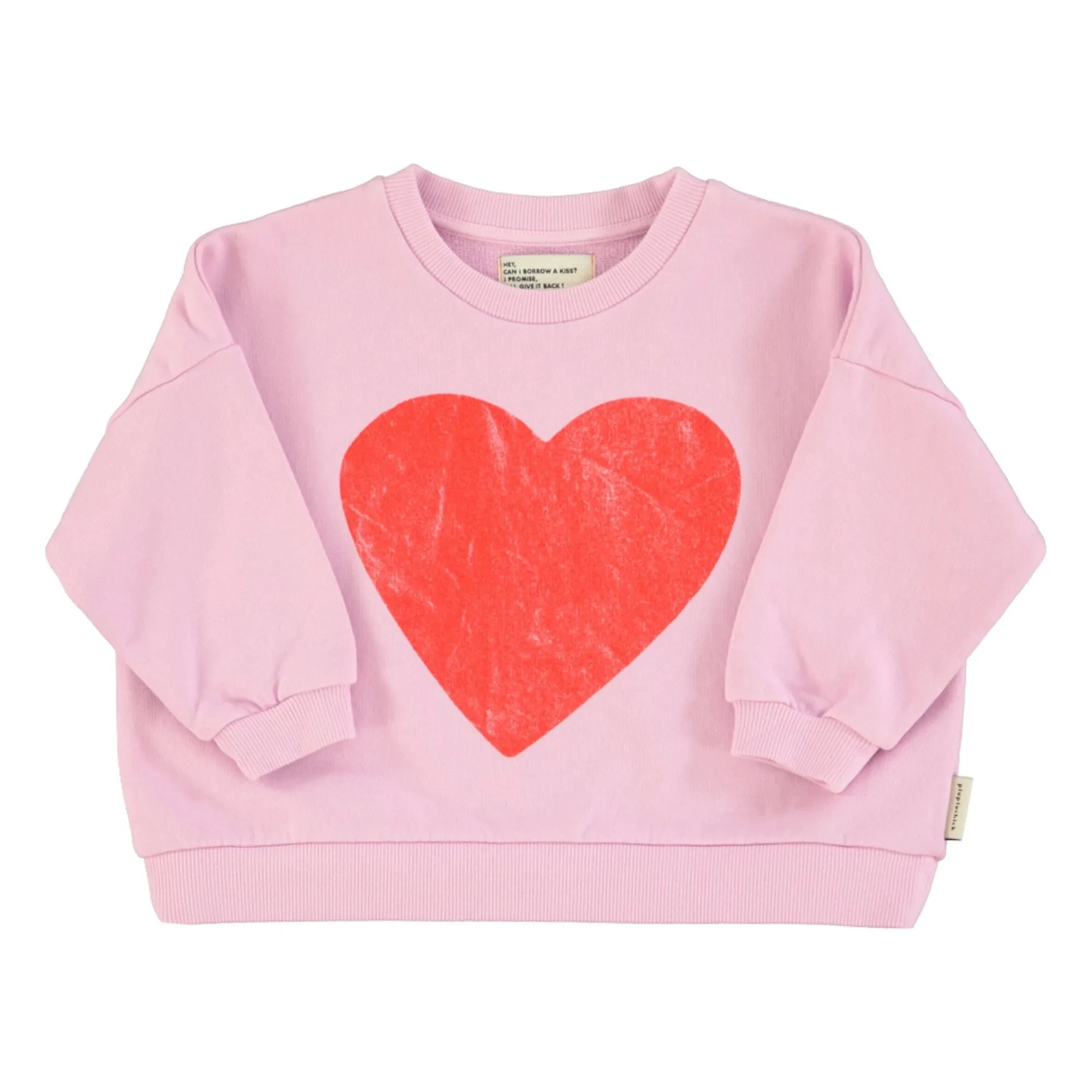Piupiuchick - Bio-Baumwoll Love Sweatshirt | Rosa