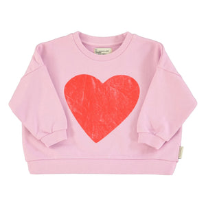 Piupiuchick - Bio-Baumwoll Love Sweatshirt | Rosa