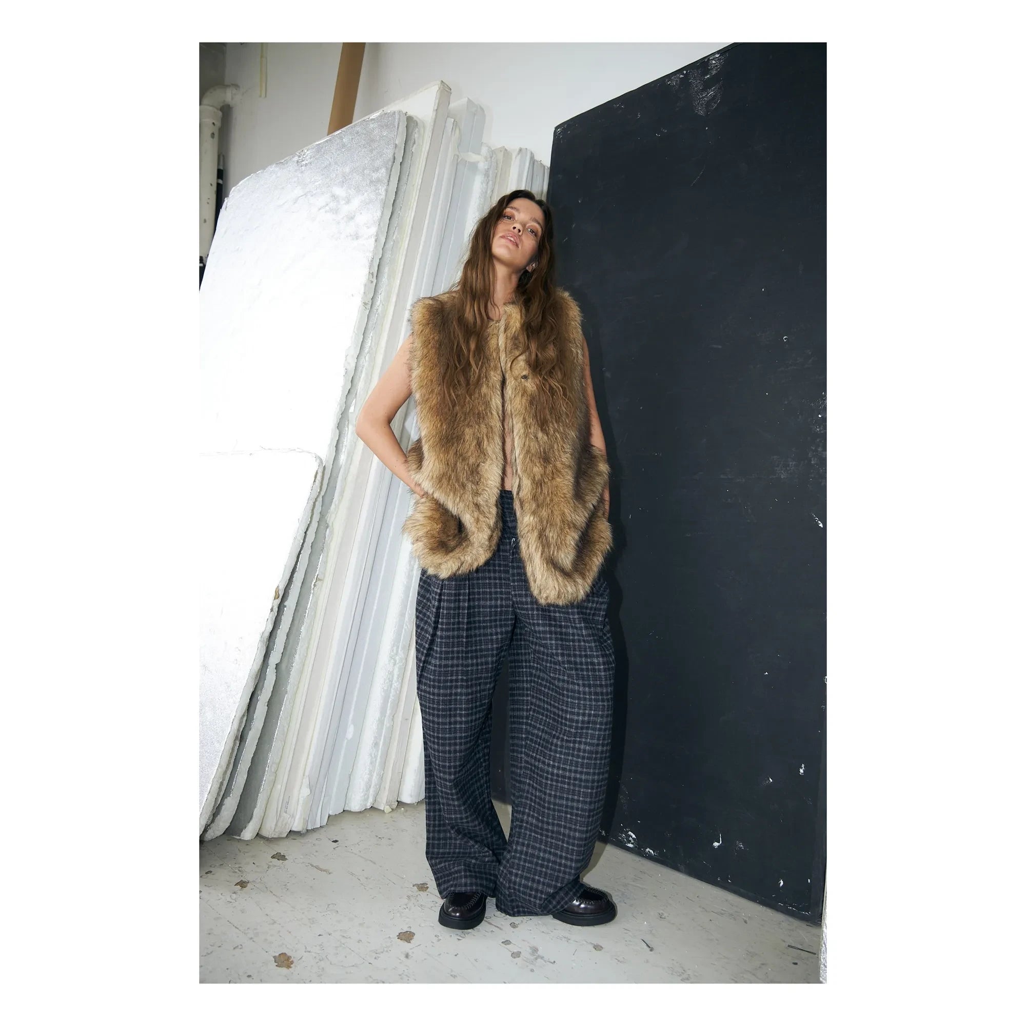 Lollys Laundry - Mae Carreaux Jacke | Nachtblau