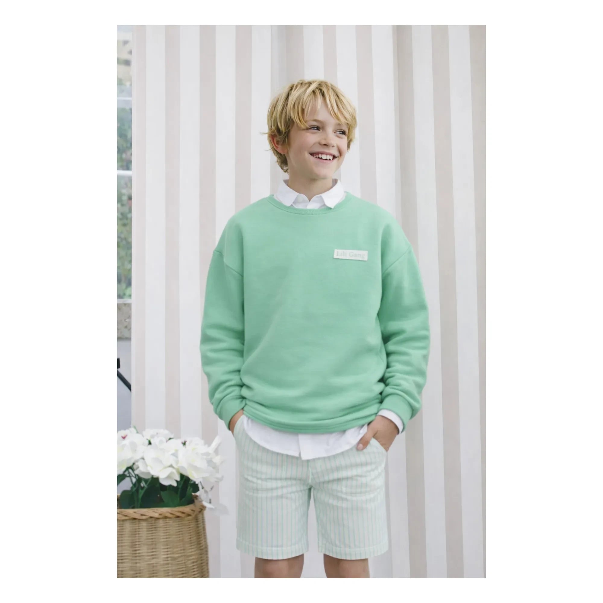 Lililotte - Solal Bio-Baumwoll-Sweatshirt | Minzgrün