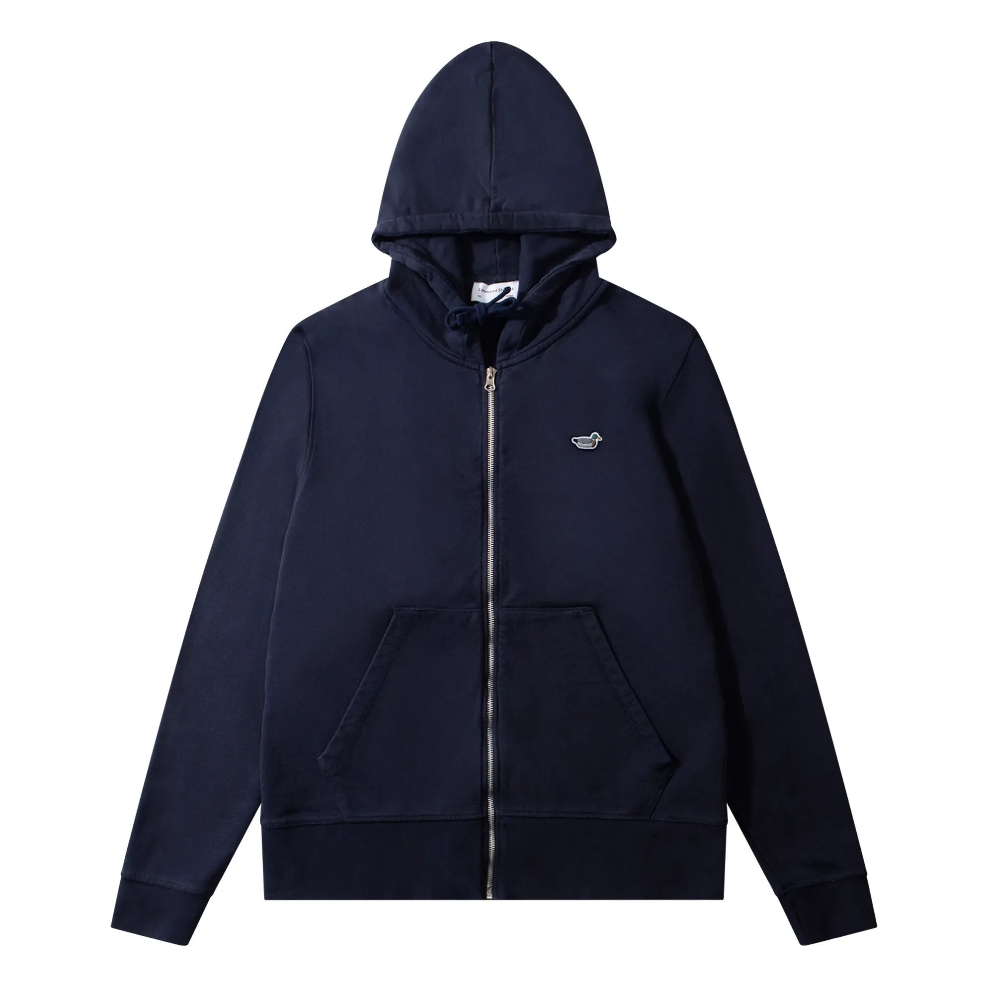 Edmmond Studios - Duck Patch Hoodie mit Reißverschluss aus Bio-Baumwolle | Marineblau