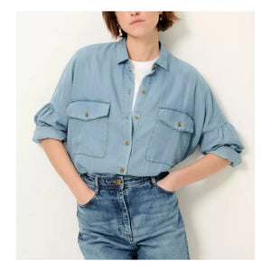 Sessùn - Botania Chambray-Hemd | Blau