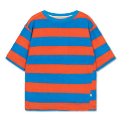 Repose AMS – Gestreiftes T-Shirt aus Bio-Baumwolle | Rot