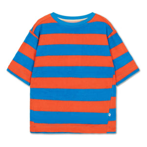 Repose AMS – Gestreiftes T-Shirt aus Bio-Baumwolle | Rot