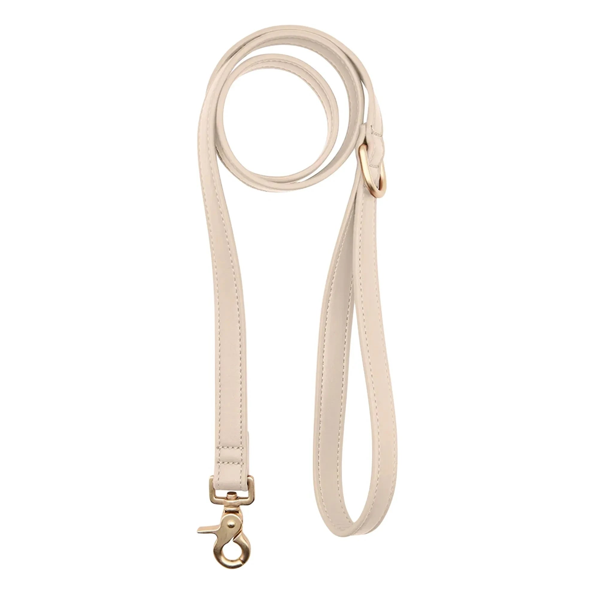 Cafide - Veganes Hundehalsband aus Leder | Beige