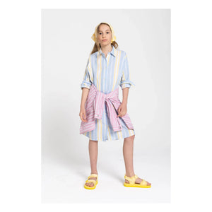 Smallable Kid - Gestreiftes Leya Hemdkleid | Hellblau