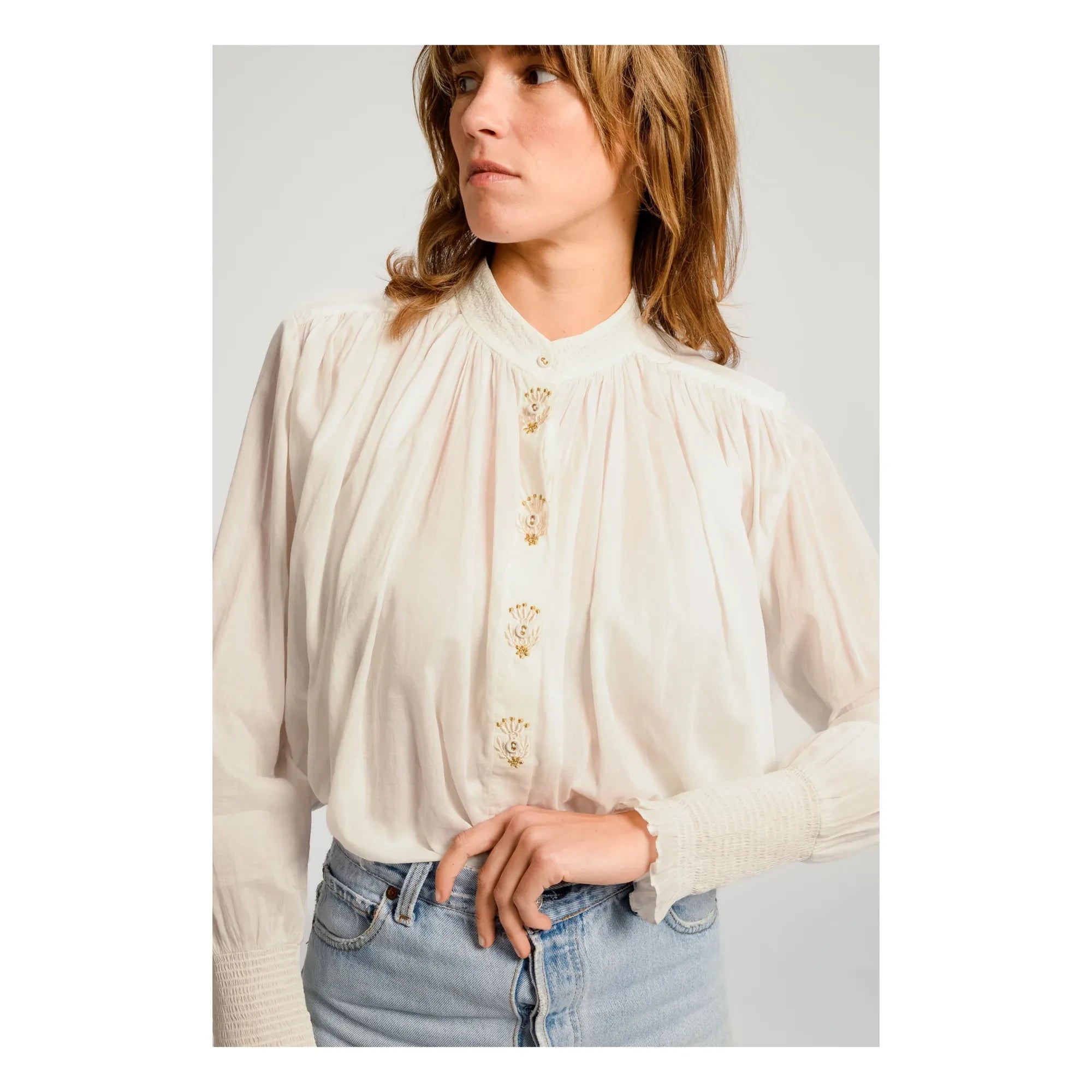 Virginie de Vinster - Santiago Bluse | Weiß