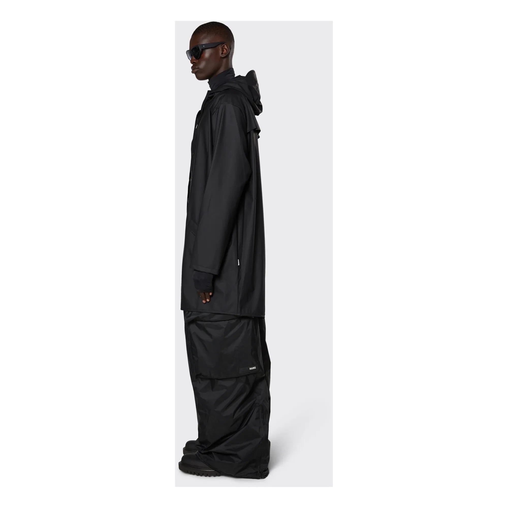 Rains – Unisex Langer wasserdichter Waxcoat | Schwarz