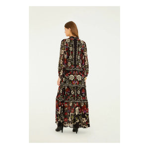 Farm Rio - Rococo Flowers Kleid | Schwarz