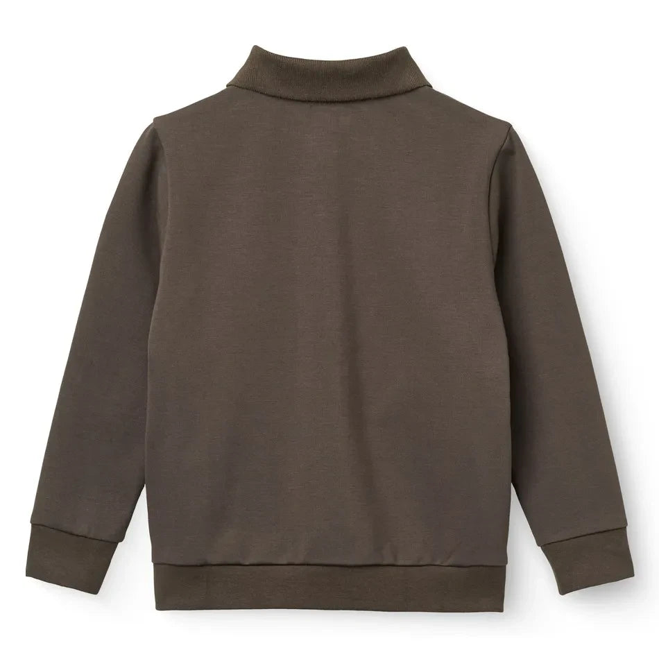 Copenhagen Colors - Elastische Bio-Baumwoll-Strickjacke | Dunkelbraun