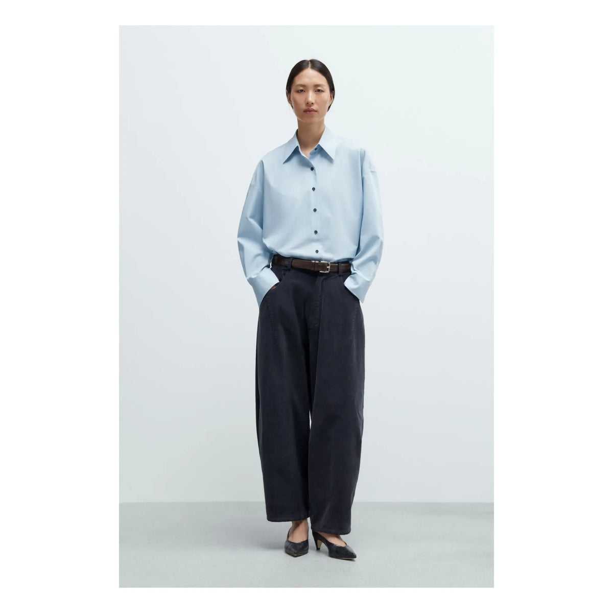 Cordera - Oversize Baumwollhemd | Hellblau