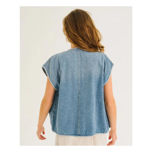Tinsels - Edel Ärmellose Jeansjacke | Blau