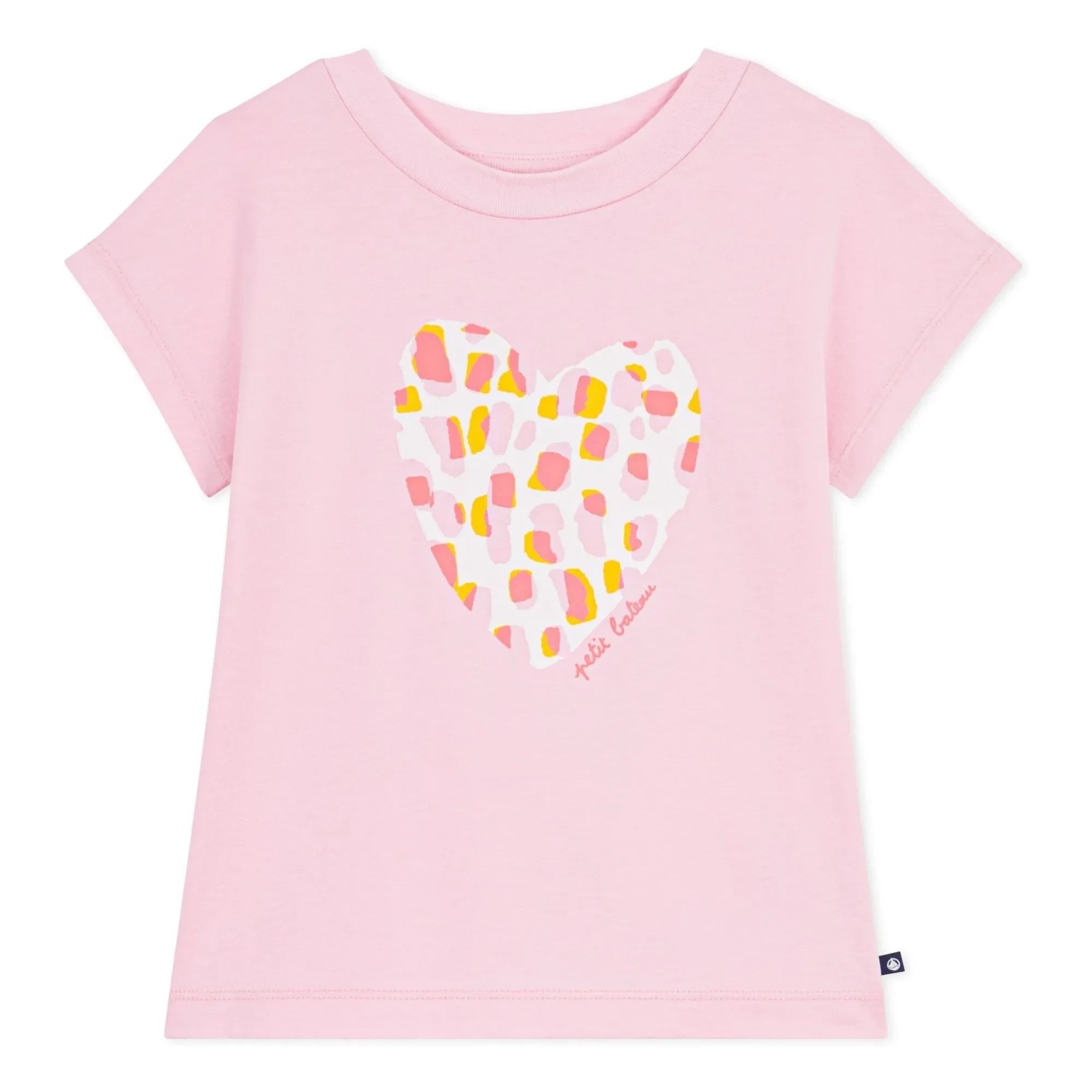 Petit Bateau – Bio-Baumwoll-Herz-T-Shirt | Rosa