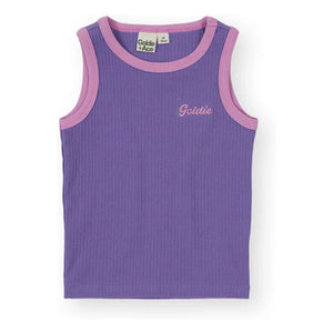 Goldie + Ace - Geripptes Tanktop mit Kontrastsaum | Lila