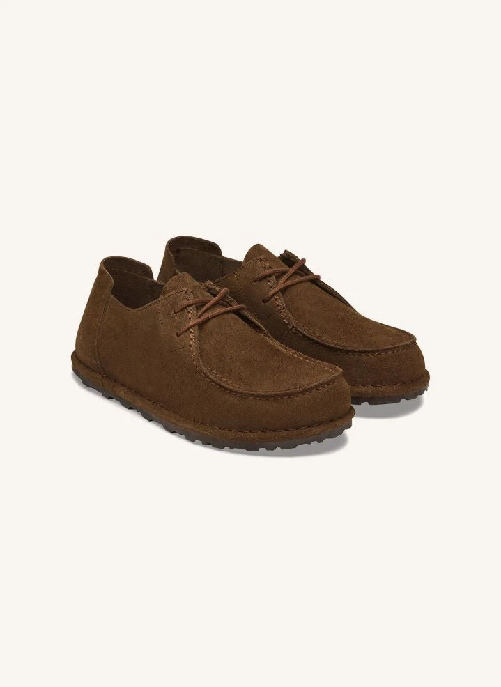 BIRKENSTOCK - Utti schnürbarer Veloursleder-Loafer | Dunkelbraun