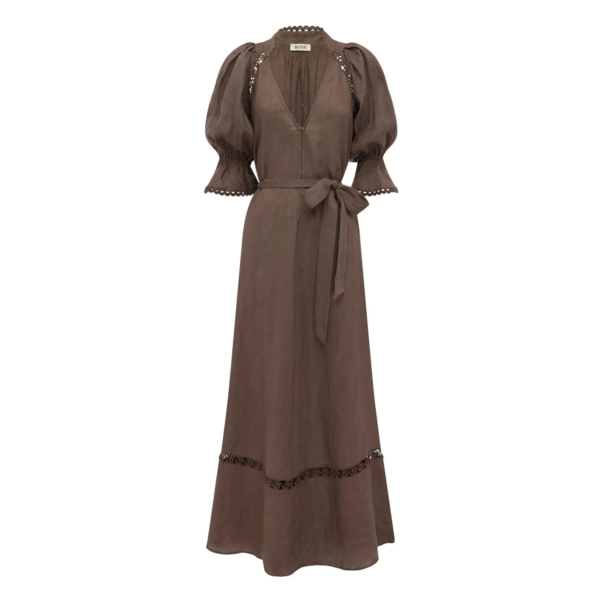 Boteh - Myra Leinenkleid | Mokka