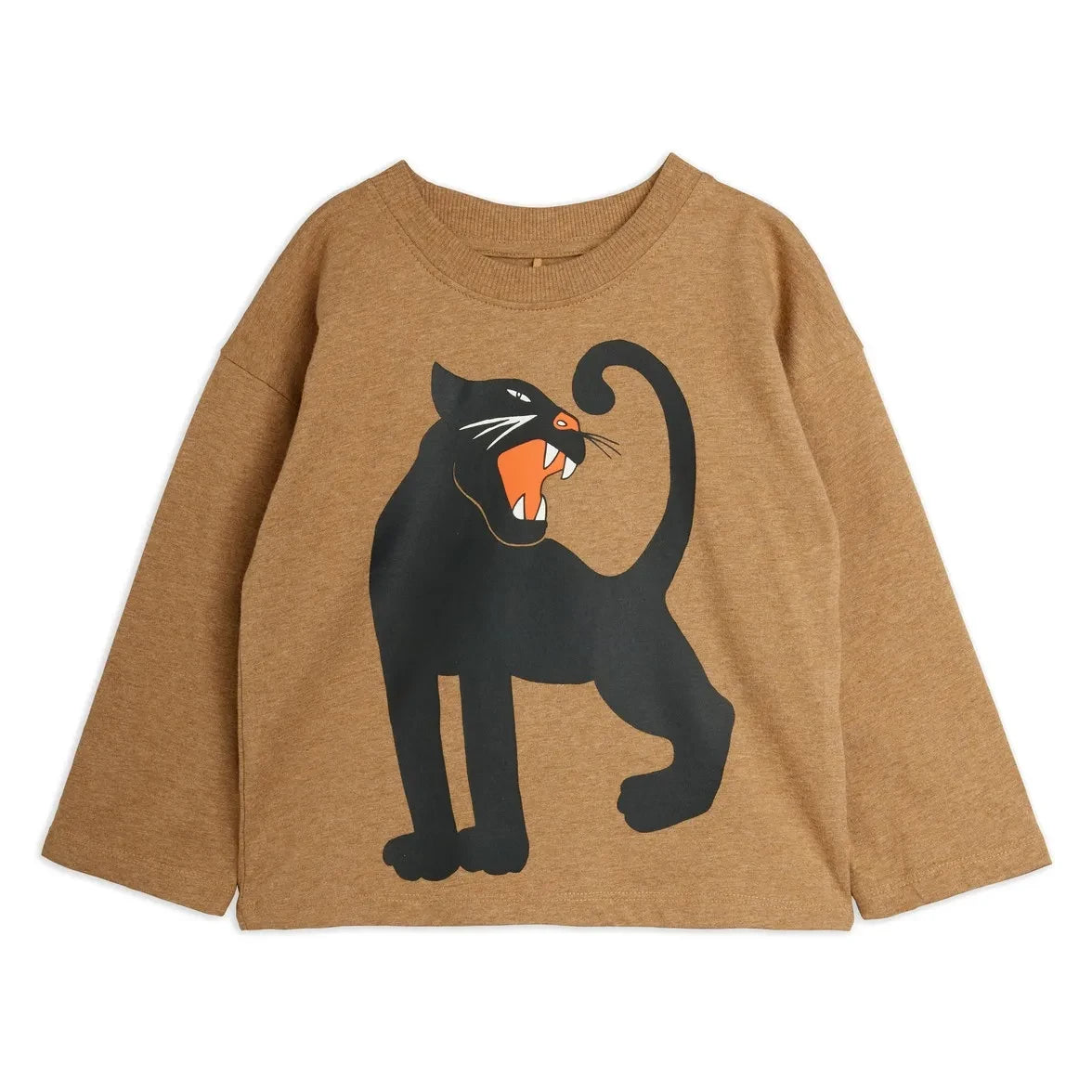 Mini Rodini - Panther organik pamuklu Tişört | Kahverengi