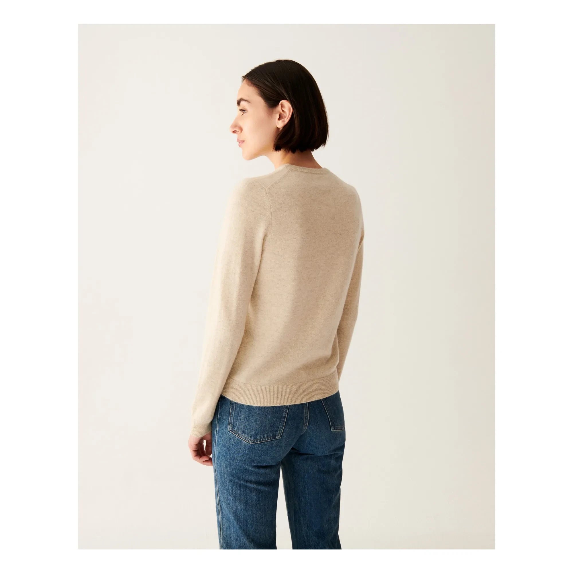 Bompard - Klassischer Kaschmirpullover mit Rundhalsausschnitt | Natur