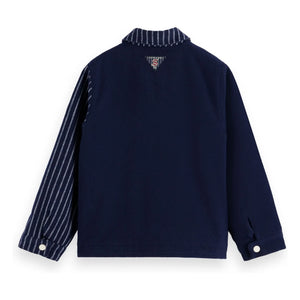Scotch & Soda – Gestreifte Coach-Jacke | Marineblau