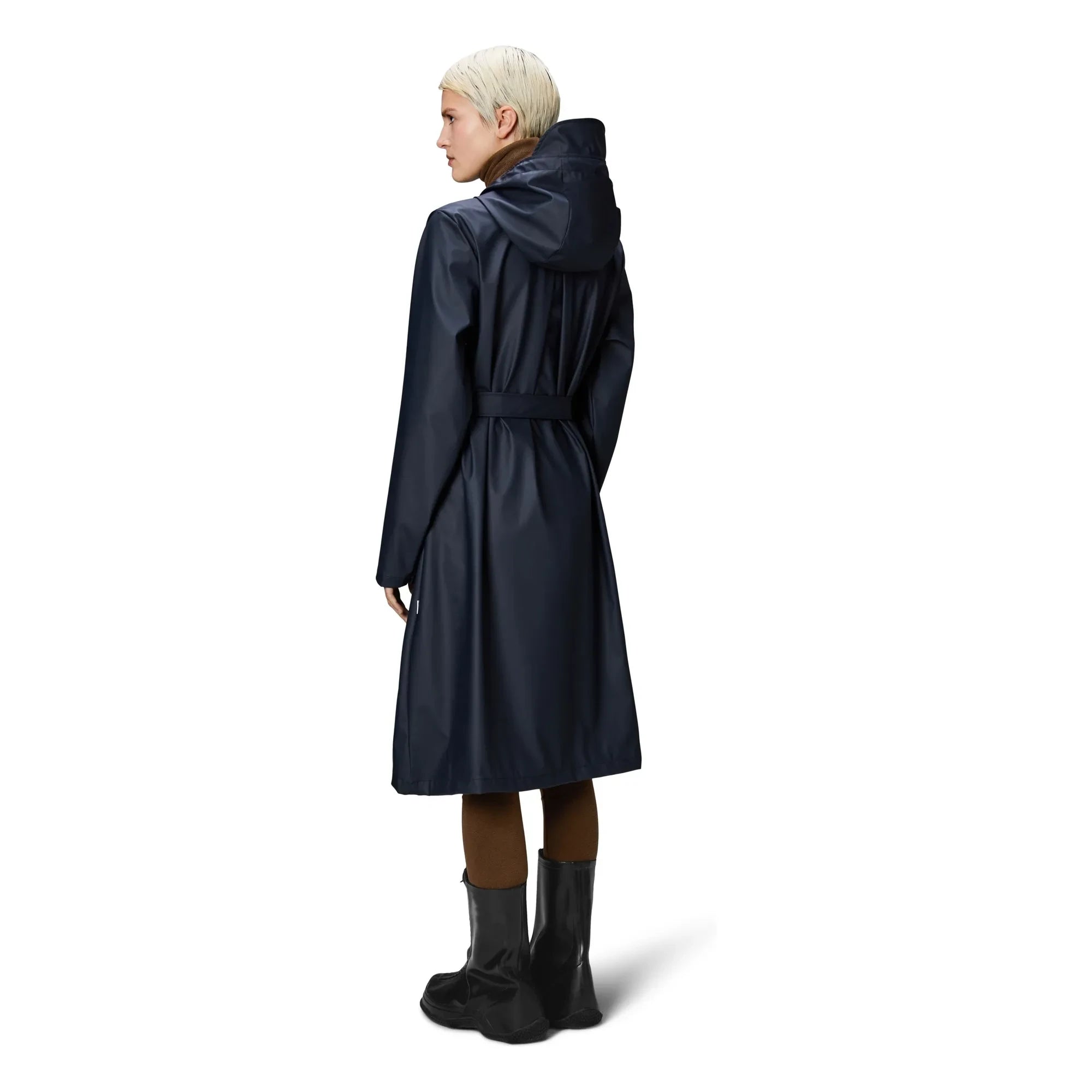 Rains - Long Waterproof mit Kapuze | Marine