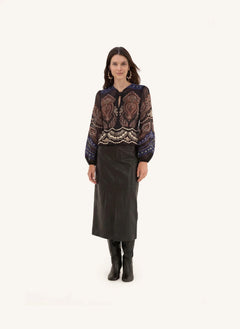 Farm Rio - Nicole-Bluse | Schwarz