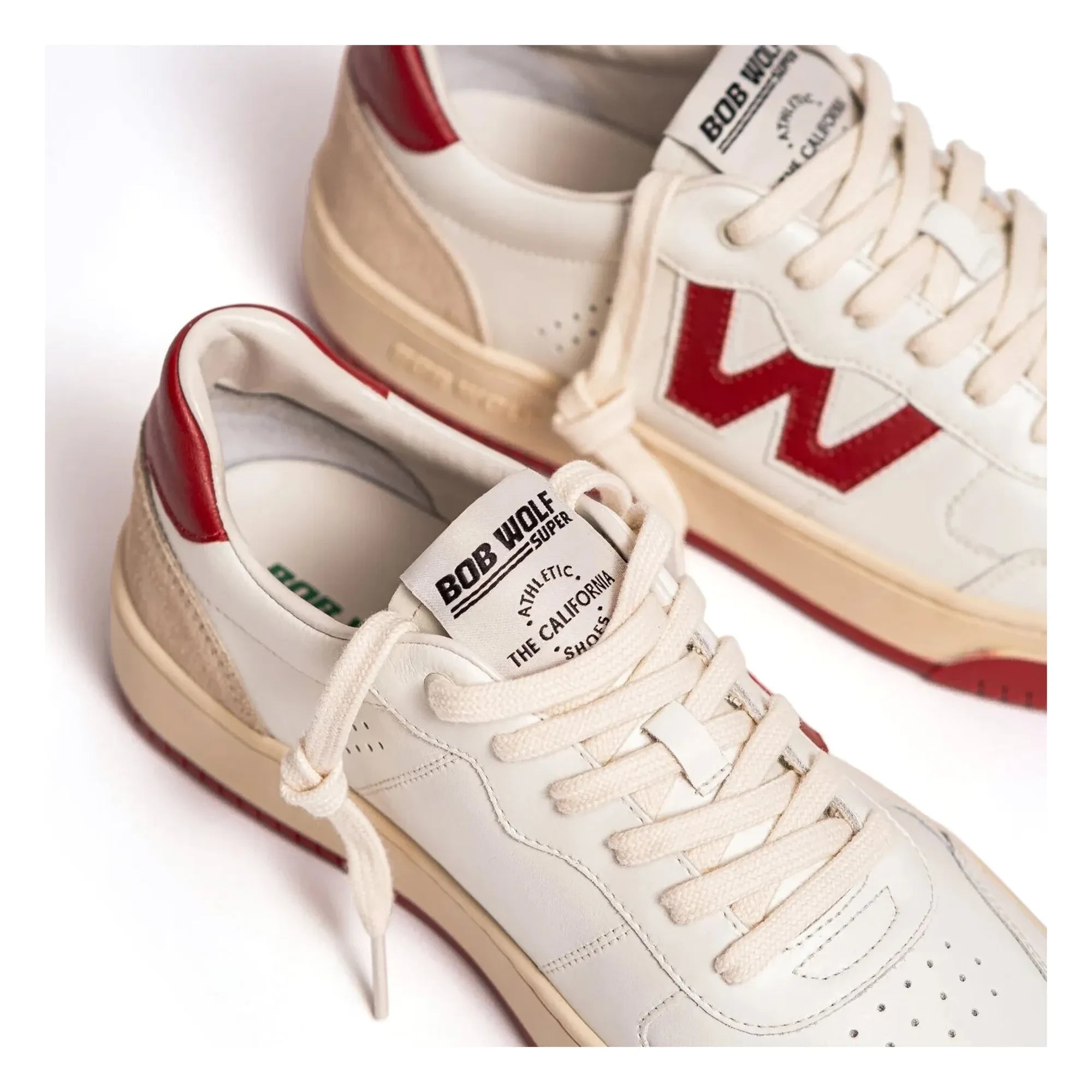 Bob Wolf - Legacy Leder- und Wildleder-Sneakers | Rot