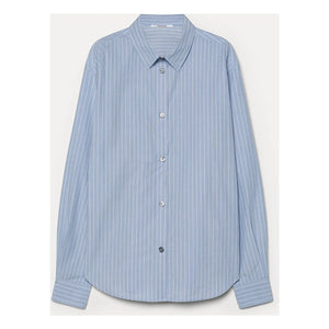 Pomandère – Gestreiftes Baumwollpopeline-Hemd | Blau