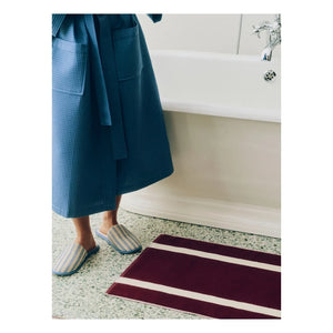 Hay - Çizgili Banyo Paspası | Bordo