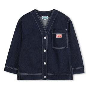 Kenzo - Jeansjacke mit V-Ausschnitt Kenzo Garden | Dunkelblau