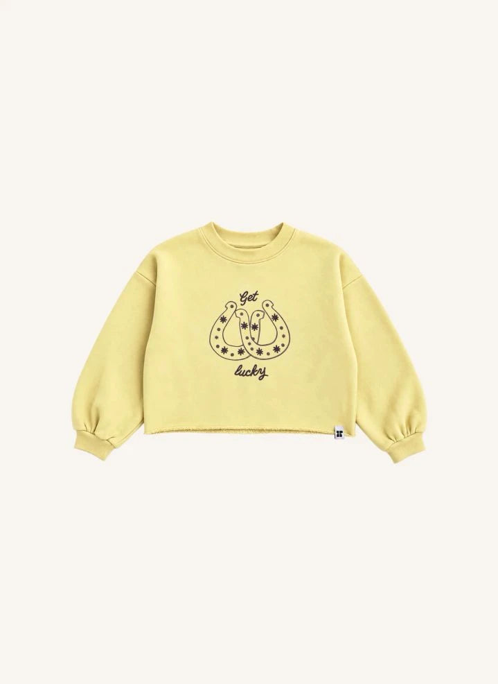 Hundred Pieces - Belmont Lucky Organik Baumwoll-Sweatshirt | Hellgelb
