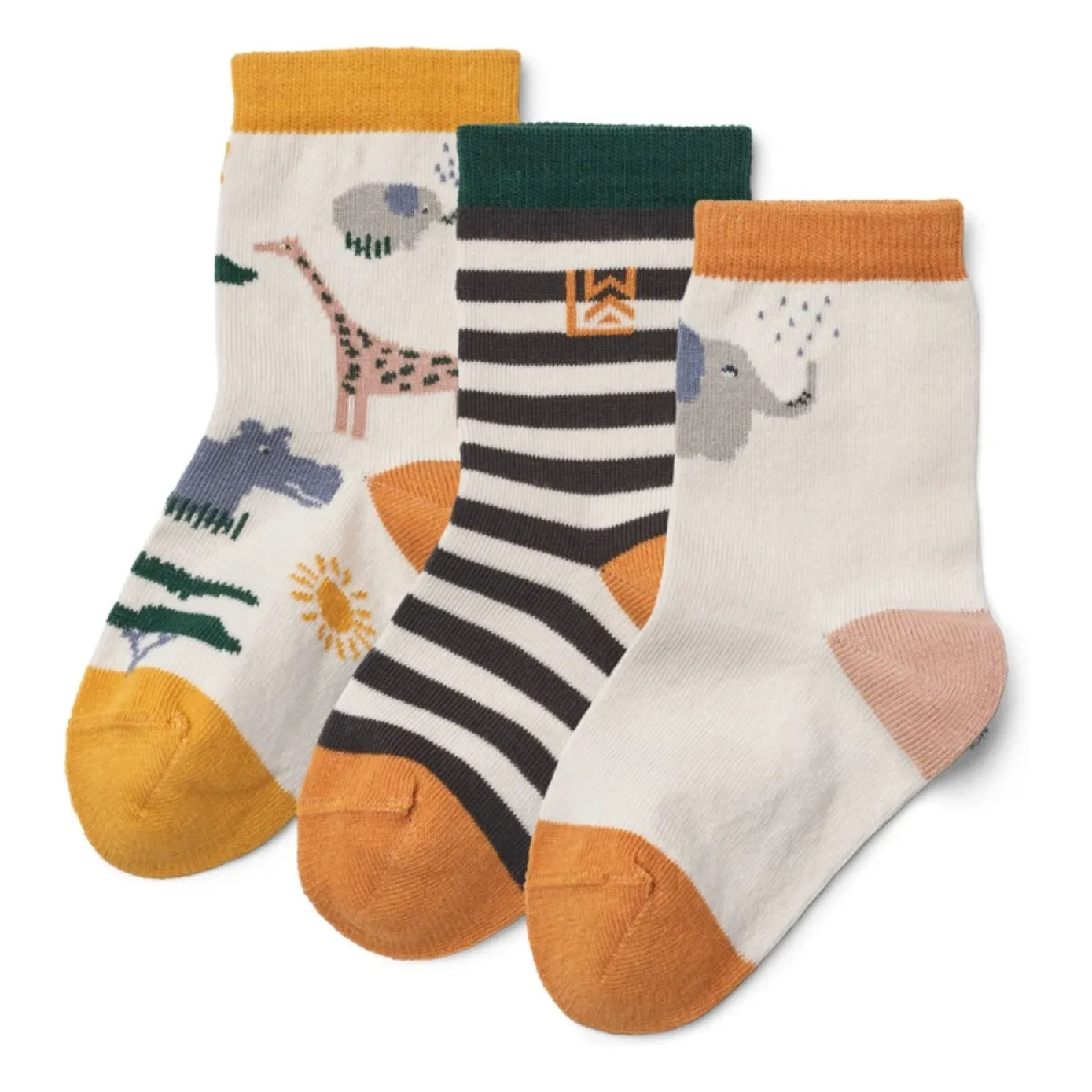 Liewood – 3er Safari Socken-Set | Aprikose