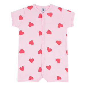 Petit Bateau - Strampler mit Herzen | Rosa