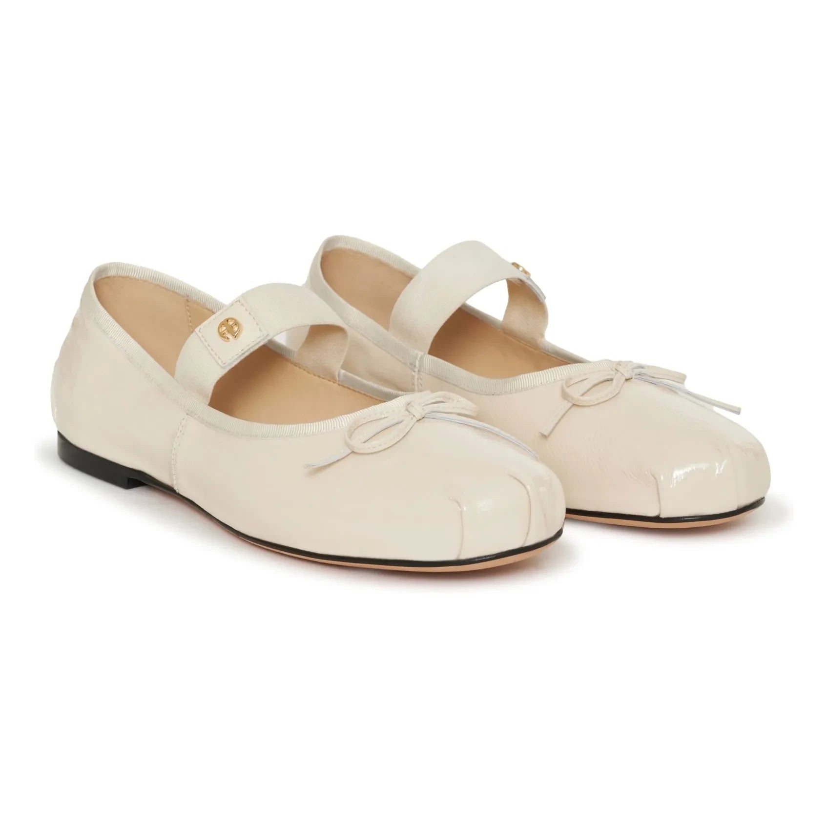 Anine Bing - Jolie Ballerinas aus geknacktem Leder | Creme