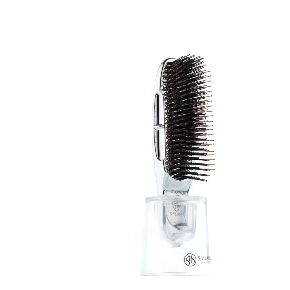 S.Heart.S - Mini Scalp+ Kalın Saçlar İçin Saç Fırçası | Gümüş