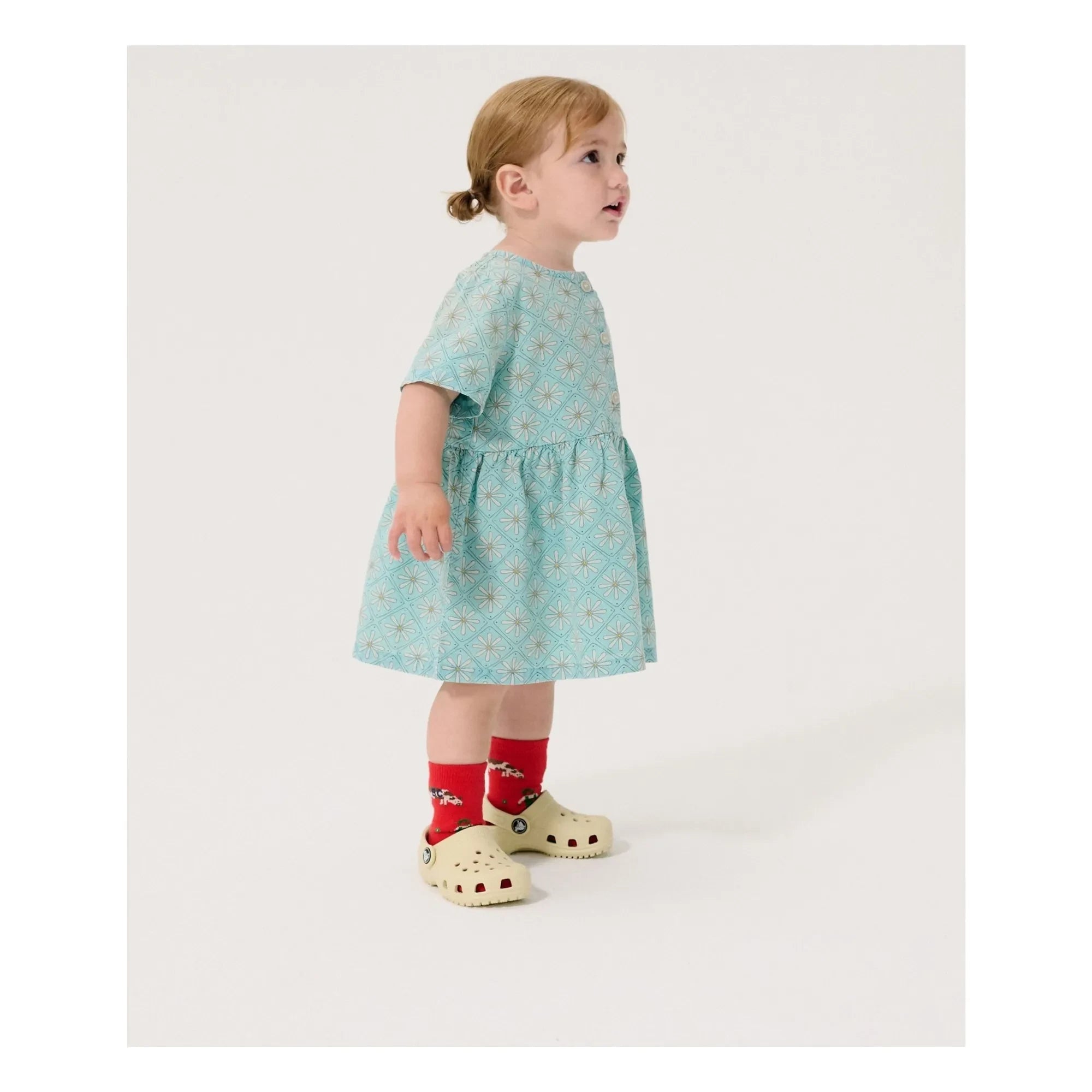 Bobo Choses - Bio-Baumwoll Baby Gänseblümchen Kleid | Hellblau