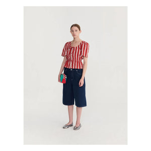 Bobo Choses - Denim Bio-Baumwoll-Bermuda-Shorts | Blau