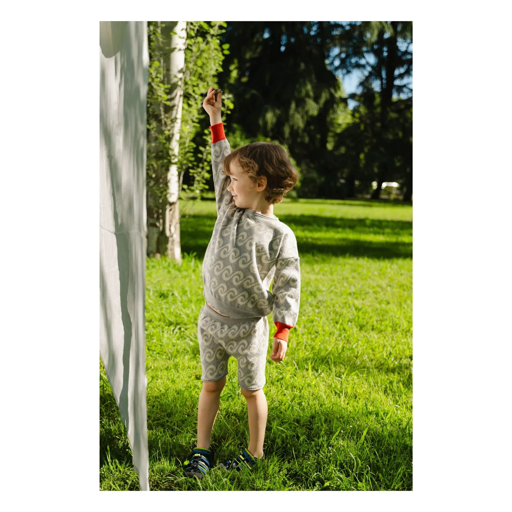 Bayiri - River Shorts Bio-Baumwollstrick | Grau