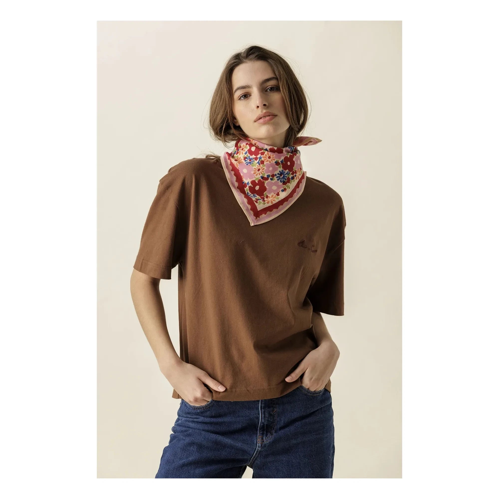 Apaches - Manika Fleuri kleines Halstuch | Rosa