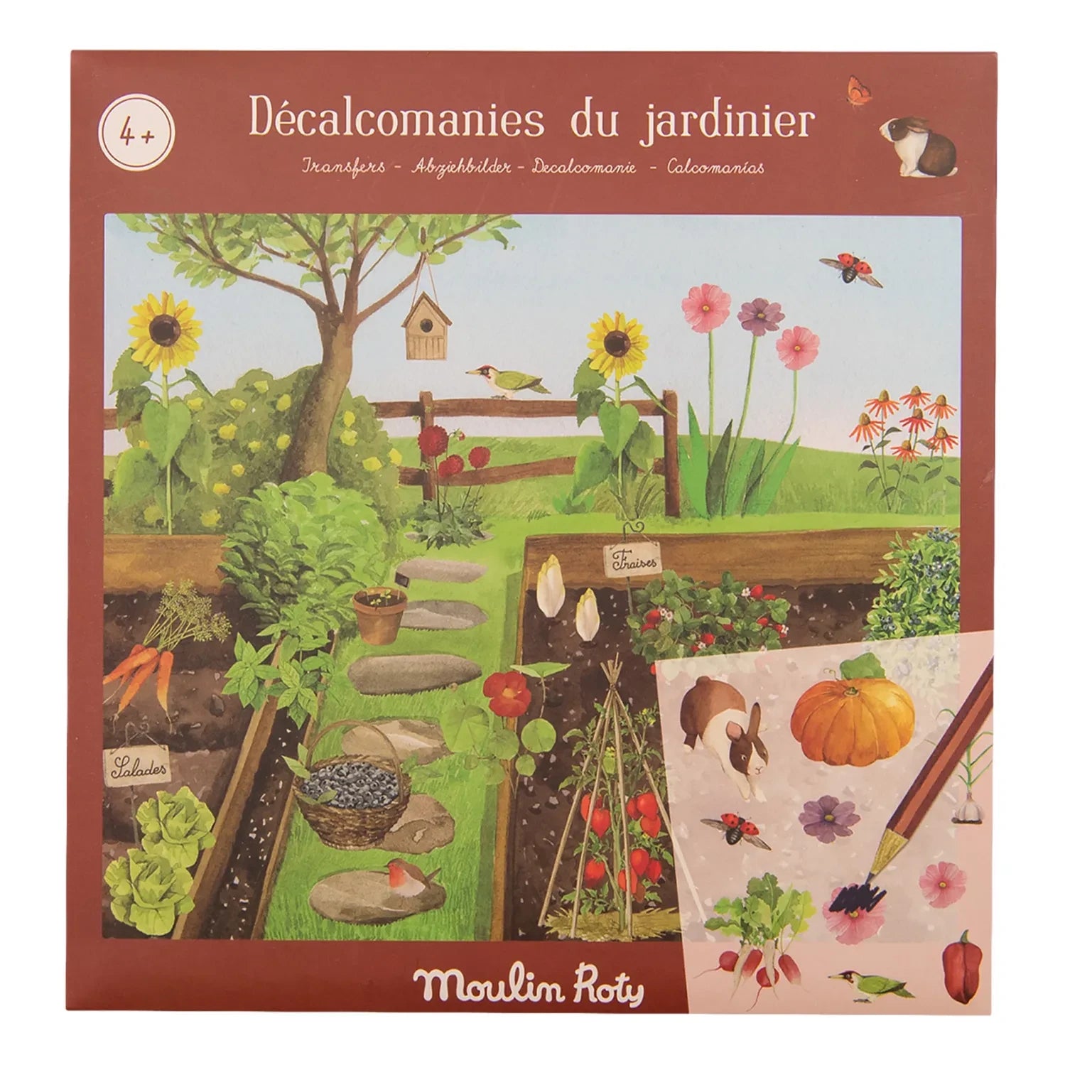 Moulin Roty - Rub-On-Transfers zum Thema Garten