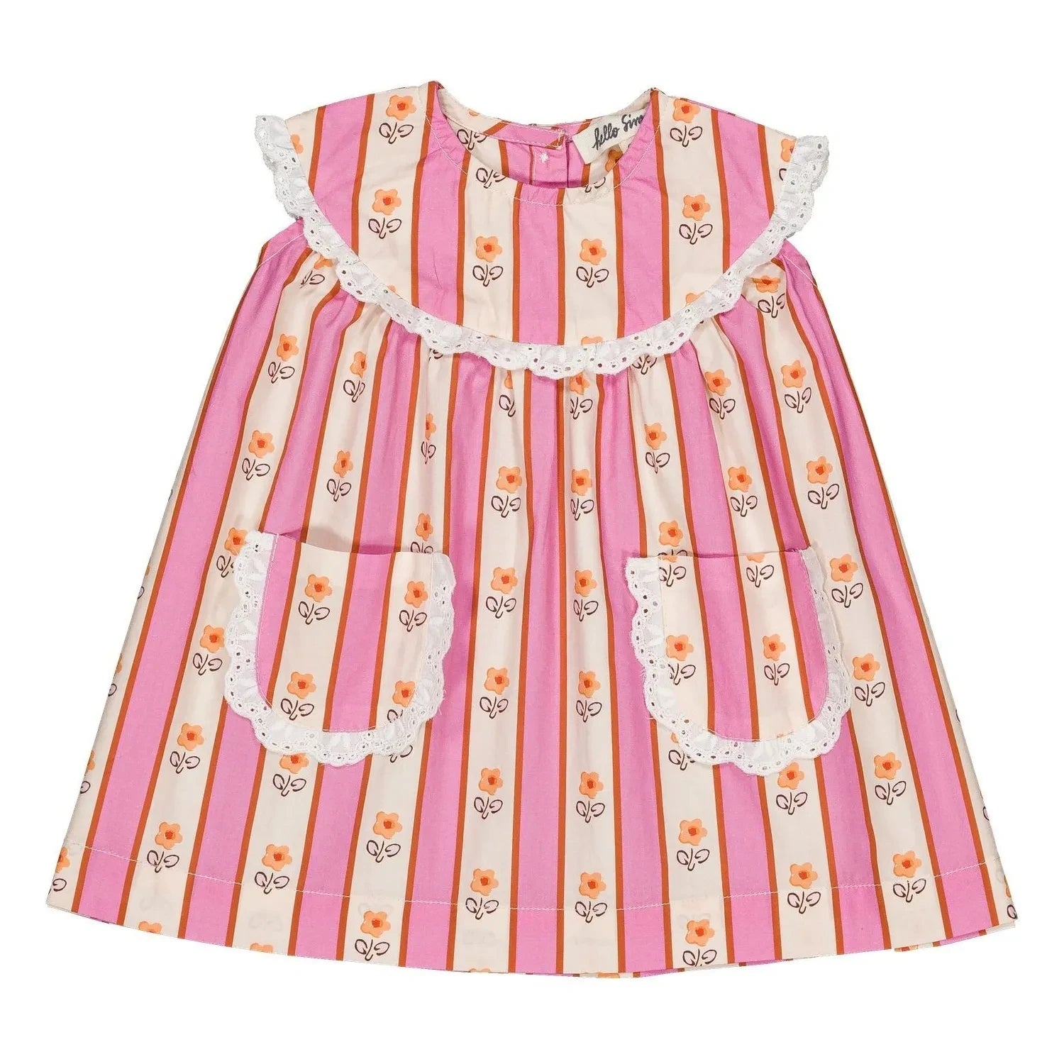 Hallo Simone – Gestreiftes Kleid „Scarlett“ | Pink