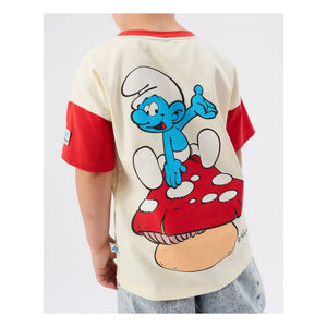 Goldie + Ace - Tişört - Goldie + Ace x Schtroumpfs | Ekru