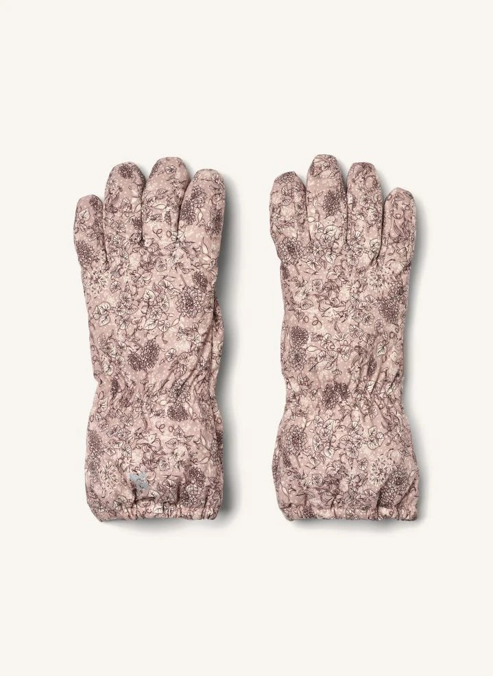 Wheat - Skiski Skihandschuhe mit Blumenmuster | Rosa